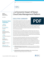 The Economic Impact of Veeam Cloud Data Management Platform: Executive Summary