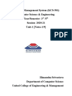 DBMS Unit-1 PPT 1.1 (Introduction, Drawback of File Sysstem, View of Data)