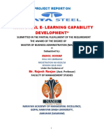 Tata Steel E-Learning Capability Development: A Project Report ON