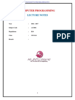 C Programming JNTU PDF