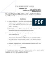 Mec-001/101: Microeconomic Analysis: Assignment (TMA)