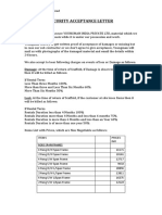 Security Acceptance Letter: Damage: at The Time of Return of Scaffold, If Damage Is Observed in The Items