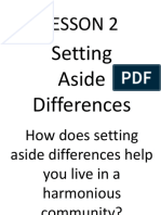 Lesson 2: Setting Aside Differences