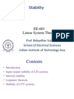 Stability: EE-601 Linear System Theory