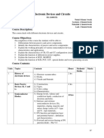 Electronic Devices and Circuits: Course Description