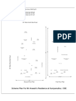 Scheme Plan For MR Aneesh's Residence at Kuniyamuthur, CBE: Total Site Area 1649 SQ - FT