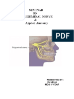 Seminar ON Trigeminal Nerve & Applied Anatomy: DR - Neha Mds 1 Year