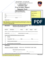 Fire Incident Report Request Form: Public Records Unit / Fire Records Section