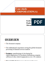 Case Study Xerox Corporation (A) : Parth Purohit Megha Jagtap Dhwani Shah