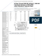Whitworth Tapered Pipe Thread DIN EN 10226-1, DIN EN 10226-2 Formerly Known As DIN 2999 BSPT (British Standard Tapered Pipe)