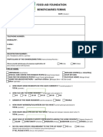 Food Recipient Application Form