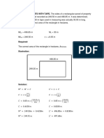 MEASUREMENTS WITH TAPE. The Sides of A Rectangular Parcel of Property