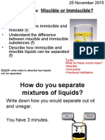 Today's Title: Miscible or Immiscible?: To Do: What Do These Words Mean? - Miscible - Immiscible - Fractional Distillation