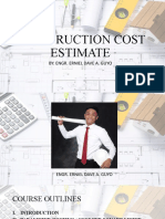 Construction Cost Estimate: By: Engr. Erniel Dave A. Guyo