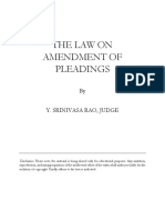 The Law On Amendment of Pleadings PDF