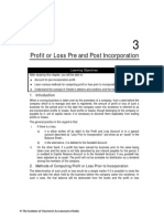 Profit or Loss Pre and Post Incorporation: Learning Objectives