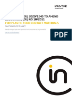 2020-09-21 - Intertek White Paper - Recent Amendments 2020-1245 To10-2011 For Plastic Food Contact Materials