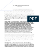 Understanding The Eight Traditions of Communication Theory: by Leoncio Olobia