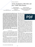 Kinematic Sensitivity Evaluation of Revolute and Prismatic 3-DOF Delta Robots