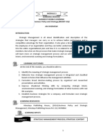 Module 3. Strategic Management Process (Business Policy & Strategy)