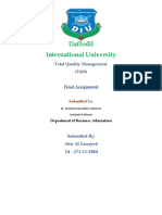 Daffodil International University: Total Quality Management