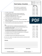 Scaffold Safety Checklist: Set Up Yes No