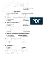 SY MCQ Public Finance