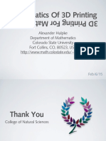 Mathematics of 3D Printing