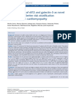 The Usefulness of sST2 and Galectin-3 As Novel Biomarkers For Better Risk Stratification in Hypertrophic Cardiomyopathy