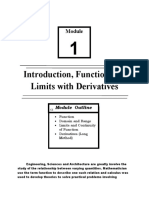 Introduction, Function and Limits With Derivatives: Module Outline