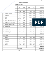 Bill of Quantity Name of Work-Septic Tank (29'-0"x8'-0"x7'-0")