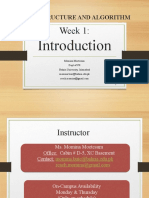 Week 1:: Data Structure and Algorithm