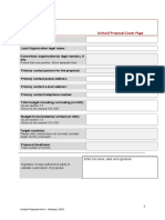 Unitaid Proposal Cover Page: If More Than One Partner, List On Separate Lines