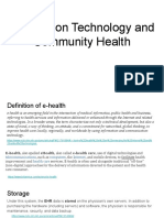 Information Technology and Community Health