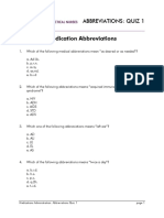 Medication Abbreviations