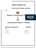 Comparative Study of Culture of Indian Oil R Oil