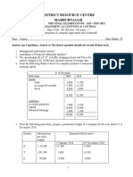 MANAGEMENT ACCOUNTING & CONTROL 306 Ele Paper III