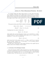 The Matrix Representation of A Three-Dimensional Rotation-Revisited