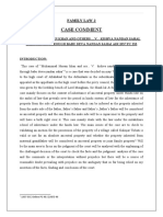 Family Law 2 - Case Comment