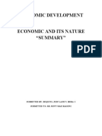 Economic Development: Submitted By: Dequito, Judy Lane Y. Bsma-I Submitted To: Ms. Rovy Mae Masong