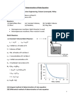 Determination of Rate Equation 1