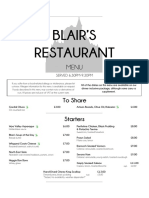 Sample Restarent Menu