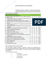 Training Session Evaluation Form Instructions