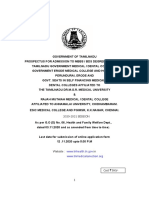 TN Counselling Govt Quota Prospectus