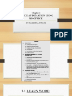 Office Automation Using Ms-Office: Chapter-2