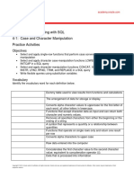 Database Programming With SQL 4-1: Case and Character Manipulation Practice Activities