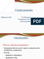 Analytical Instruments: Reference Text: R S Khandpur "Handbook of Analytical Instrumentation"