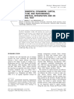 Environmental Dynamism, Capital Structure and Performance: A Theoretical Integration and An Empirical Test