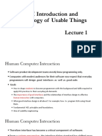 HCI Introduction and Psychology of Usable Things: Usman Ahmad