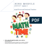 Learning Module: Mathematics G7 Quarter 2 Module 2: Principal Roots and Irrational Numbers